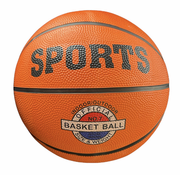 Classic Rubber Basketball Training Standard Size - Black/Orange - Shoppers Haven  - Sports & Fitness > Basketball & Accessories     