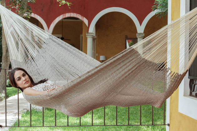 Outdoor undercover cotton Mayan Legacy hammock King size Dream Sands - Shoppers Haven  - Home & Garden > Hammocks     